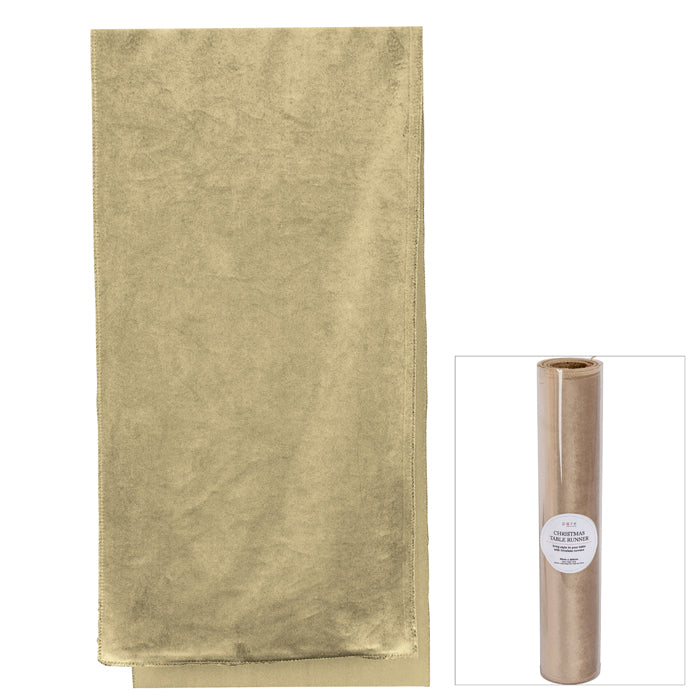 Champagne velvet table runner