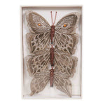 3 pack of clip-on copper butterflies