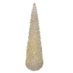 Iridescent ice tree table ornament with LED light