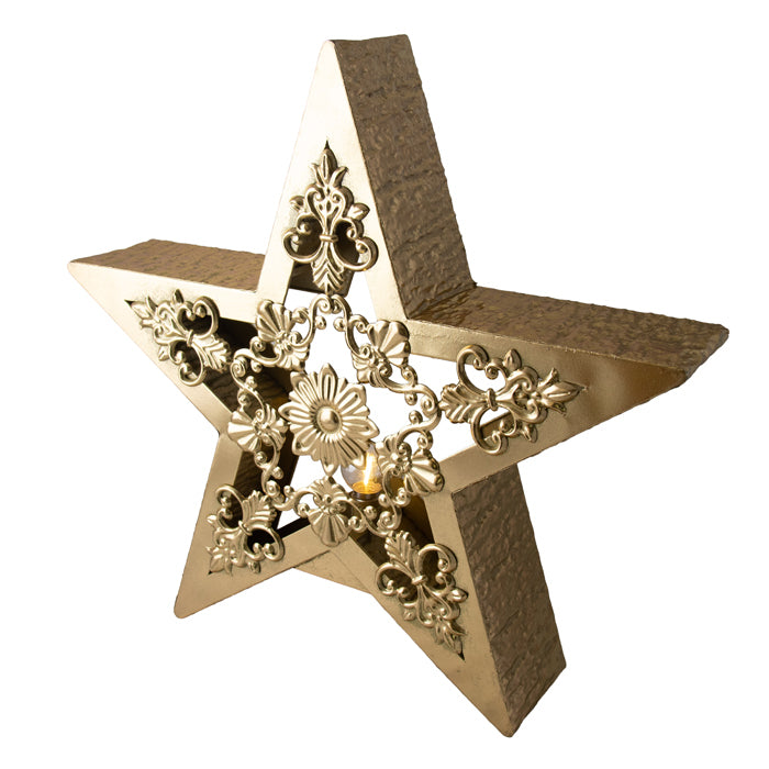 Star Antique LED Metal Gold 60cm
