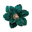 Emerald green velvet clip on magnolia flower