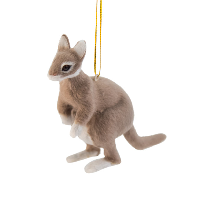 Faux fur 10cm Kangaroo hanging ornament