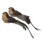 Clip-on bird with copper glitter body