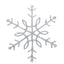Snowflake icicle hanging decoration with curled accents
