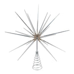 Spring burst silver spiky tree topper