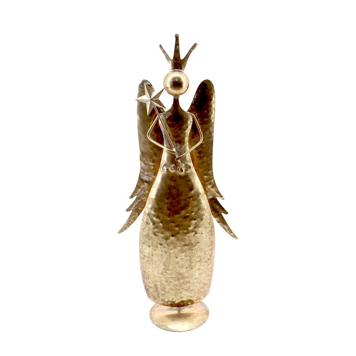 Gold angel table ornament, holding wand with star tip