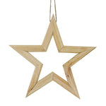 Wooden star hanging decor