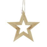 Wooden hanging star decor