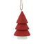 Red wooden tree hanging ornament