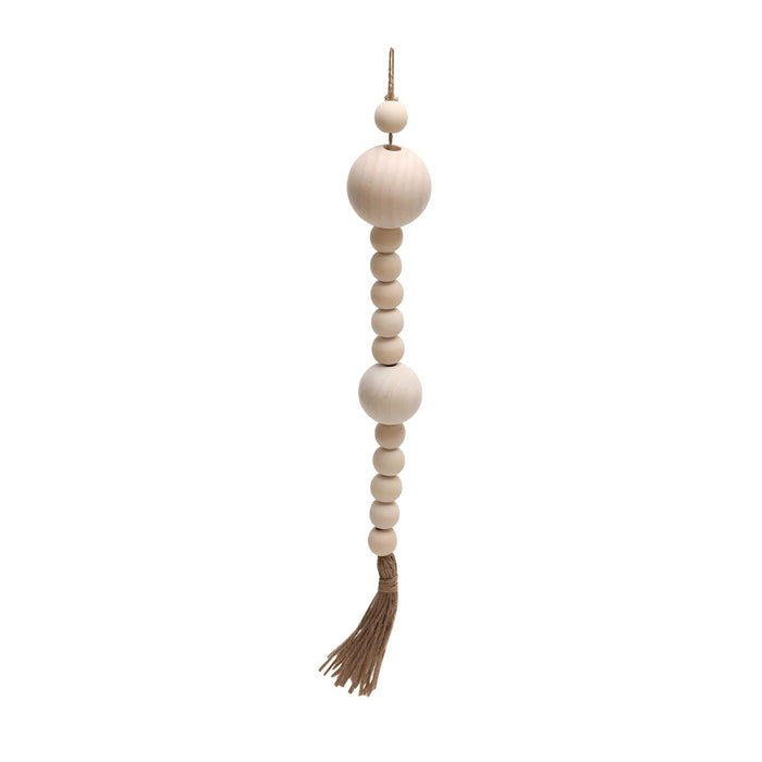 Wooden beads hanging tassel
