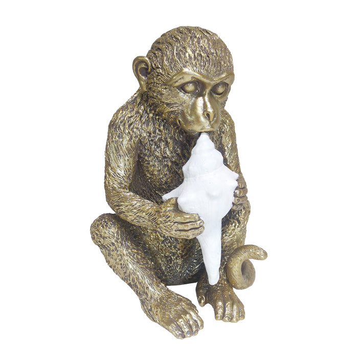 Monkey Gold w/ Shell Trumpet 21cm