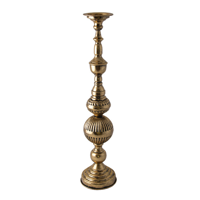 Candle Holder Metal Gold 72cm