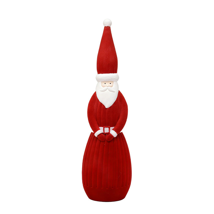 Santa Flocked Red 46cm