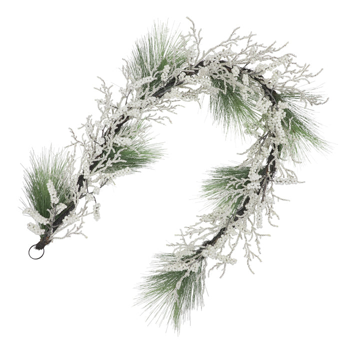 Garland White Berry Frosted 1.8m