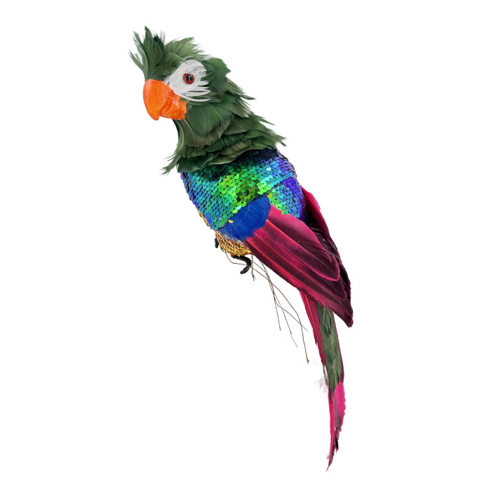Parrot Sequin Bird Rainbow 30cm