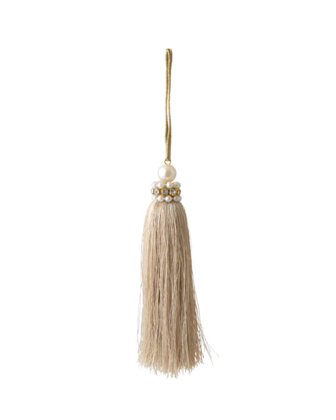 Pearl Tassle Hanging Champange 16cm