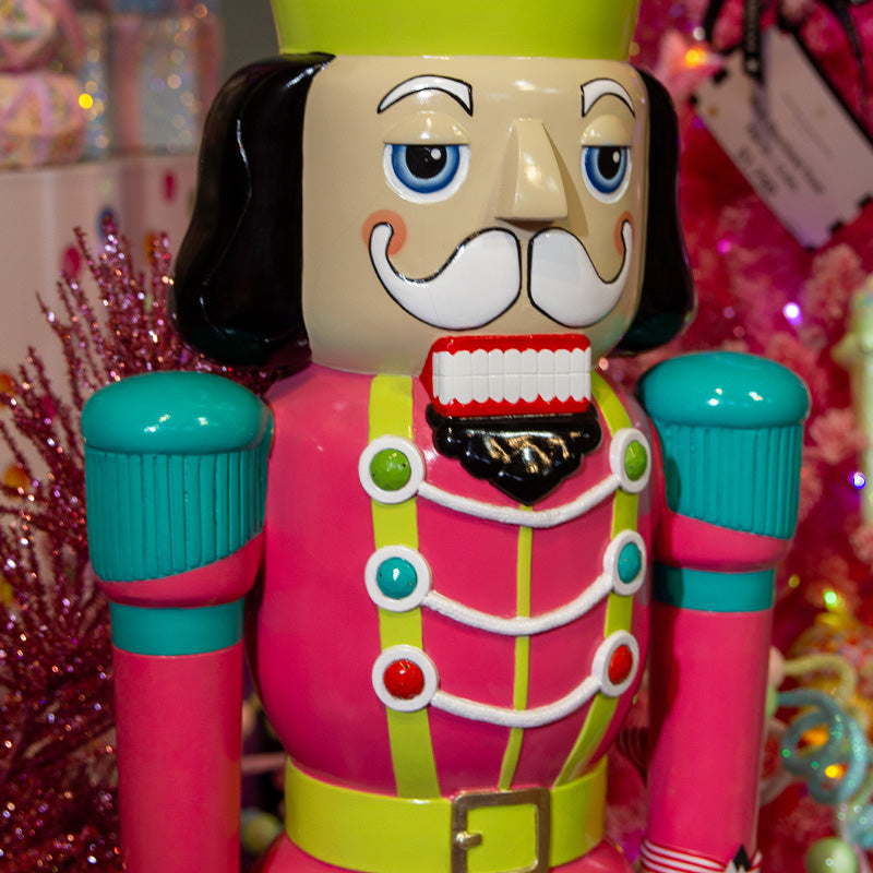 Nutcracker Soldier Aqua Boots & Pink Jacket 122cm - Christmas Decorations Brisbane