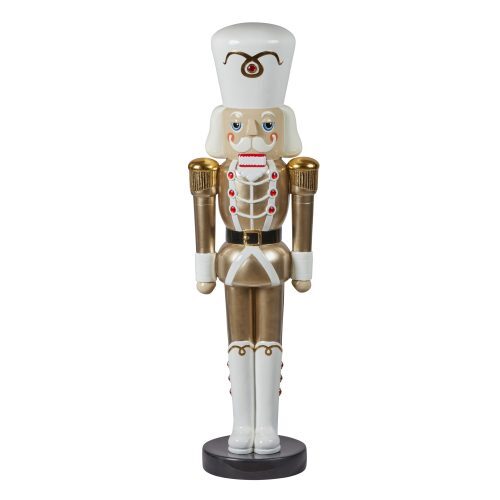 Gold and white nutcracker oversized ornament