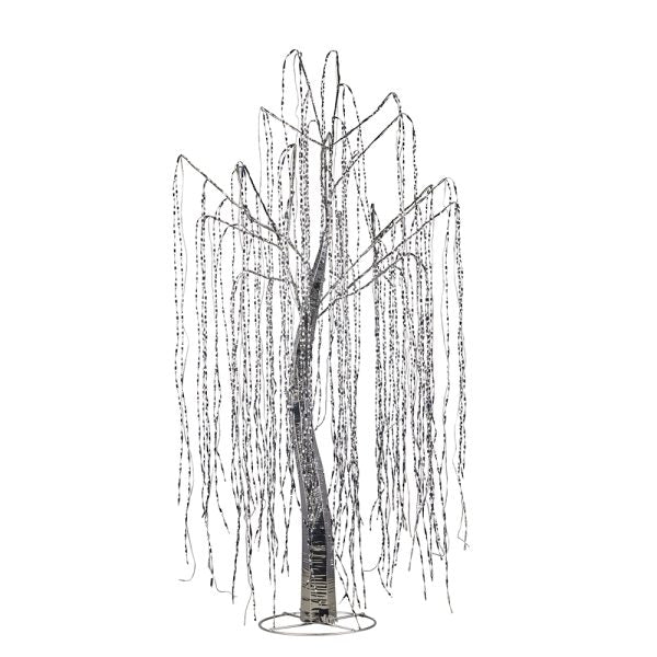 Silver willow tree decoration with lights