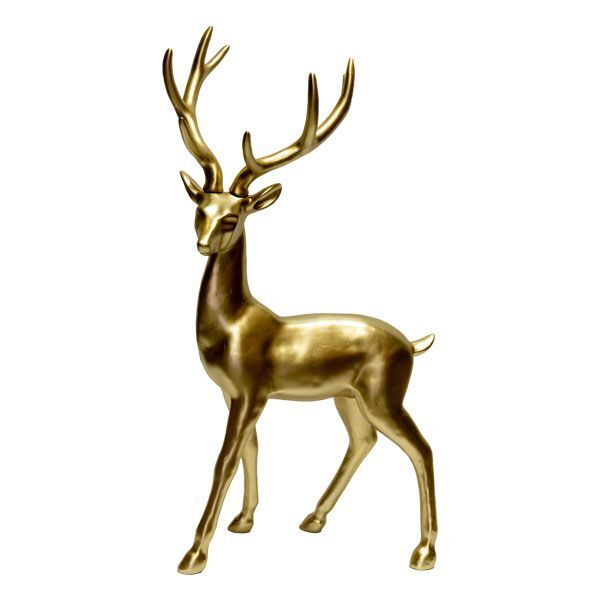 Deer Standing Gold 155cm - Christmas Decorations Brisbane