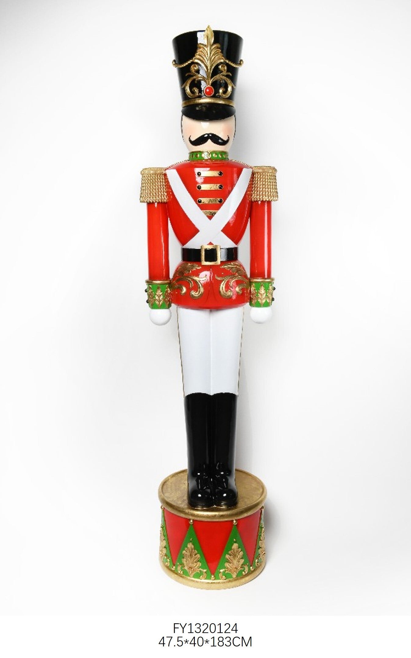 Toy Soldier Red/Black/White 183cm - Christmas Decorations Brisbane