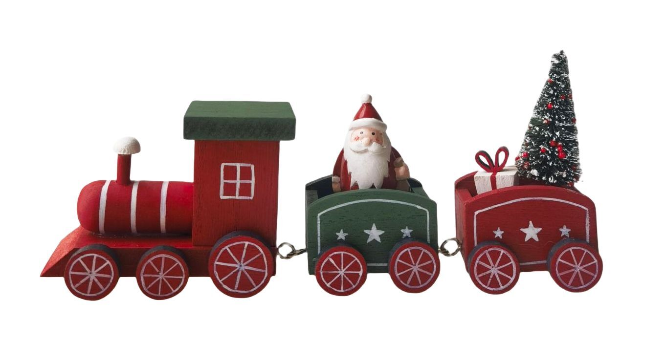 Santa Train Decoration Red & Green
