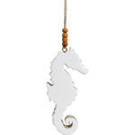 Seahorse Hanging White 14cm - Christmas Decorations Brisbane