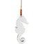 Seahorse Hanging White 14cm - Christmas Decorations Brisbane