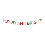 Merry and Bright Paper Garland 2.4m - Christmas Decorations Brisbane
