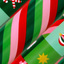Wrapping Paper Stripe/Patchwork Red/Green/Pink 76cm x 2.5m.