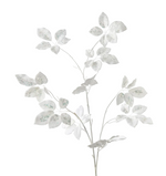 Spray Leaf White Glitter 127cm - Christmas Decorations Brisbane