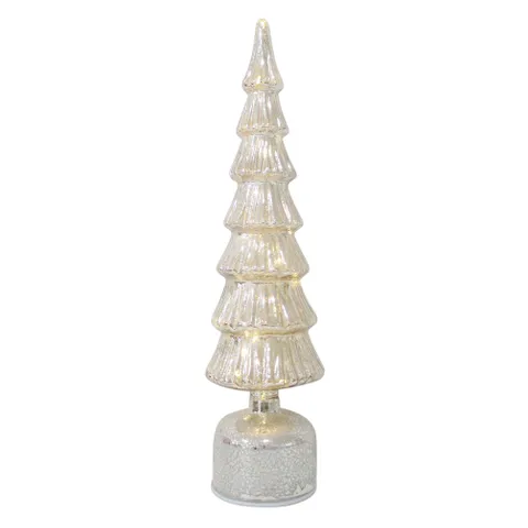 Tree Glass 32cm Silver - Christmas Decorations Brisbane