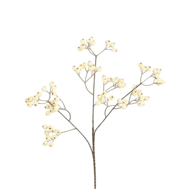 Spray Mini White Berry 62cm - Christmas Decorations Brisbane