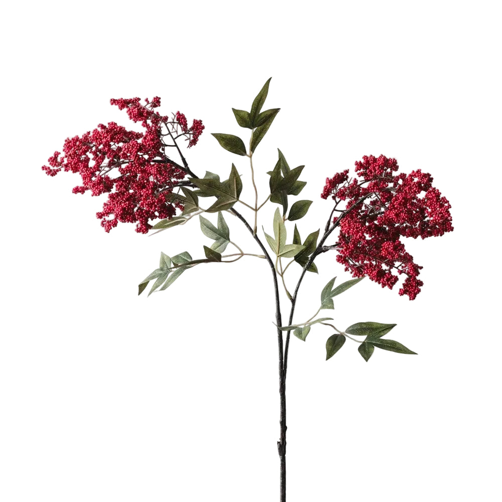 Spray Red Berry Pepper 60cm - Christmas Decorations Brisbane