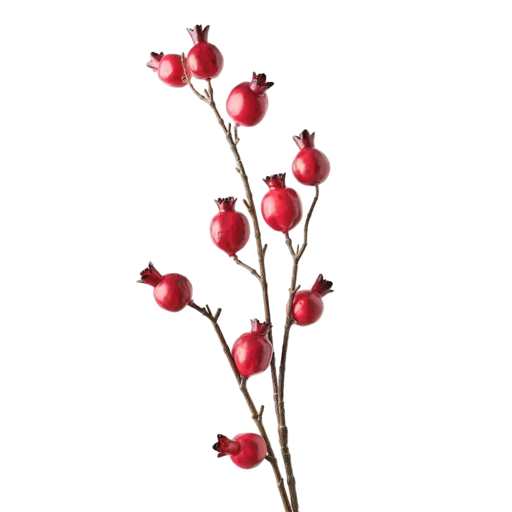 Spray Red Pomegranate 87cm - Christmas Decorations Brisbane