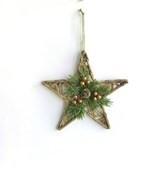 Star Hanging Natural Wood 23cm - Christmas Decorations Brisbane