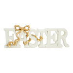Golden Bow Easter Sign 8cm - Christmas Decorations Brisbane