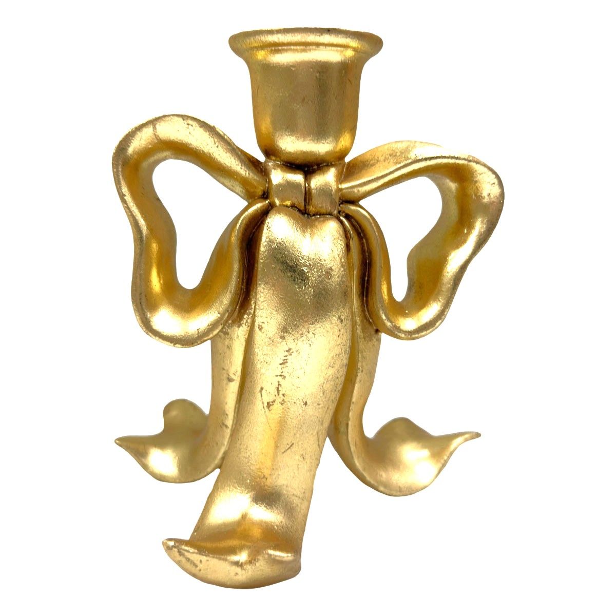 Golden Bow Candle Holder Small - Christmas Decorations Brisbane