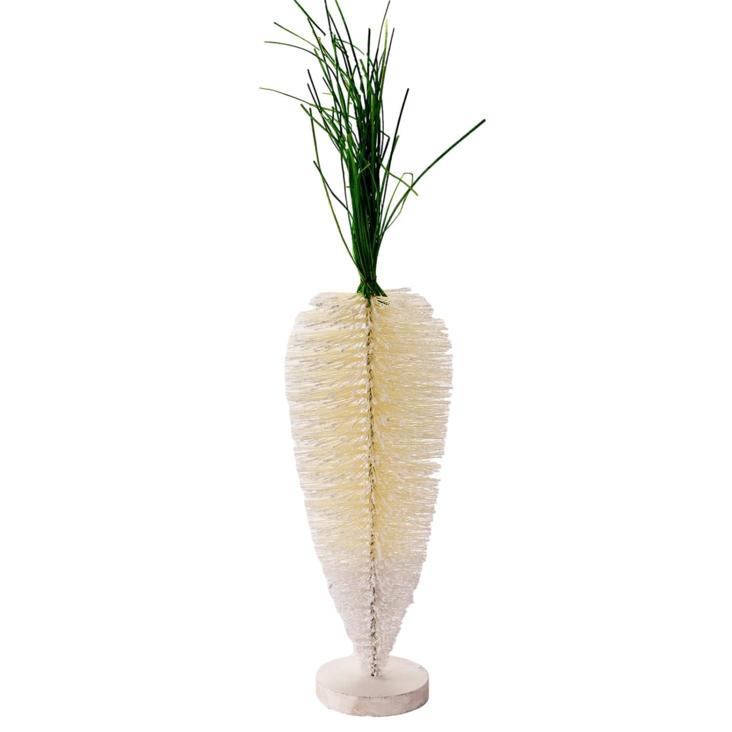 Carrot Brush White 53cm - Christmas Decorations Brisbane