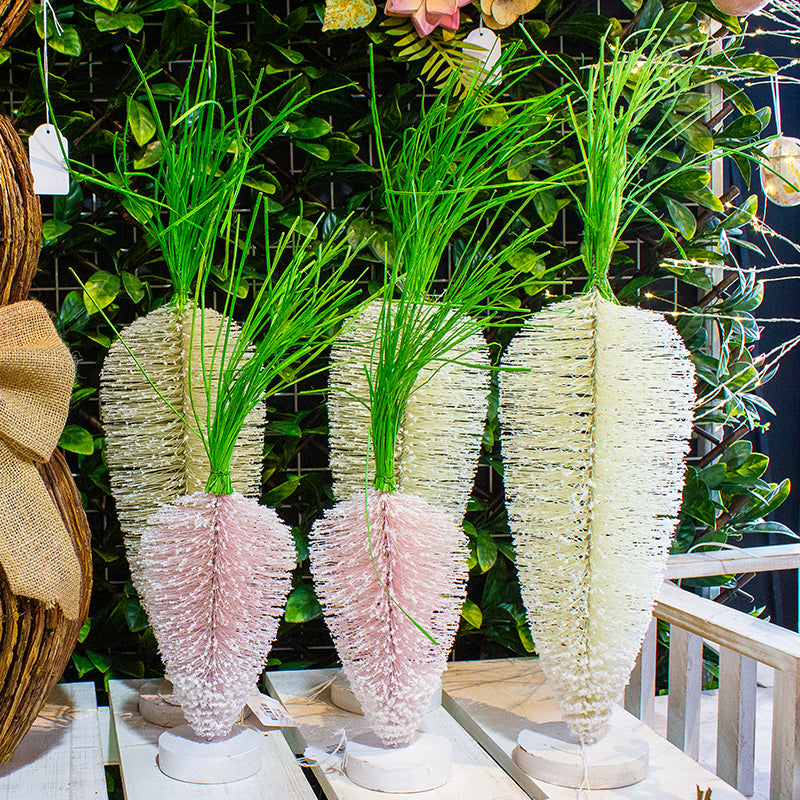 Carrot Brush Pink 40cm - Christmas Decorations Brisbane