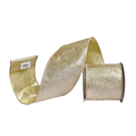 Gold glitter ribbon with wire embedded inthe edges for easy shaping