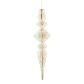 Paper hanging decoration in an off-white peculiar shape