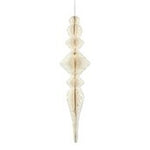 Paper hanging decoration in an off-white peculiar shape