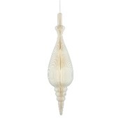 Paper hanging decoration in an off-white peculiar shape