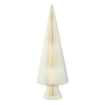 Decorative tabletop tree with a straight edge made from off-white paper