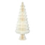 Decorative tabletop tree with a wavy pattern made from off-white paper