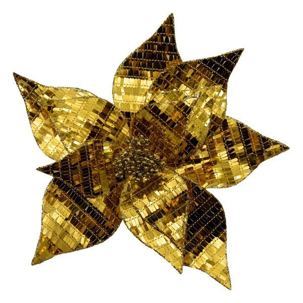 Decorative flower with gold sequins