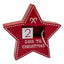 Star-shaped wooden Christmas countdown table ornament, simply turn the wooden number cubes