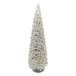 Tabletop Christmas tree decoration made from white pearlescent beads