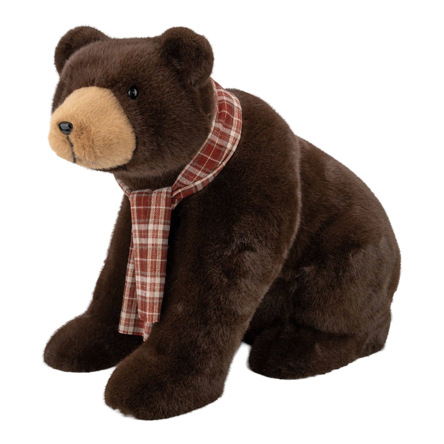 Brown Bear with Scarf Sitting 45cm